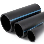 أنابيب HDPE الوطني لشبكات المياه ضغط 10 بار قطر خارجي 250 مم سمك 9.6 مم لون أسود