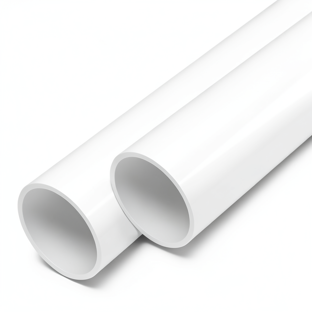 أنابيب UPVC ضغط اسمي 21.7 بار مقاس 1 إنش سمك 2.5 مم لون أبيض