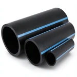 أنابيب HDPE الوطني لشبكات المياه ضغط 10 بار قطر خارجي 250 مم سمك 9.6 مم لون أسود