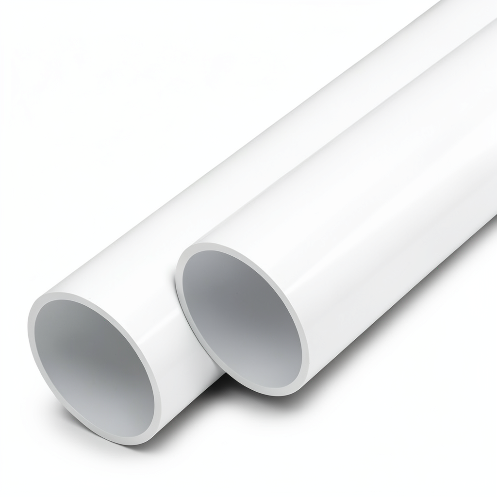 أنابيب UPVC ضغط اسمي 21.7 بار مقاس 1/2 1 إنش سمك 3.6 مم لون أبيض
