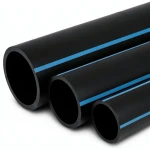 مواسير HDPE الوطني لشبكات المياه ضغط 10 بار قطر خارجي 90 مم سمك 4.3 مم لون اسود