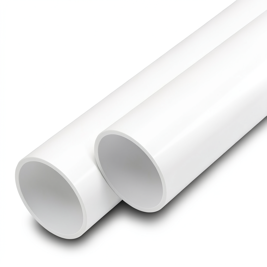 أنابيب UPVC ضغط اسمي 21.7 بار مقاس 2 إنش سمك 4.5 مم لون أبيض