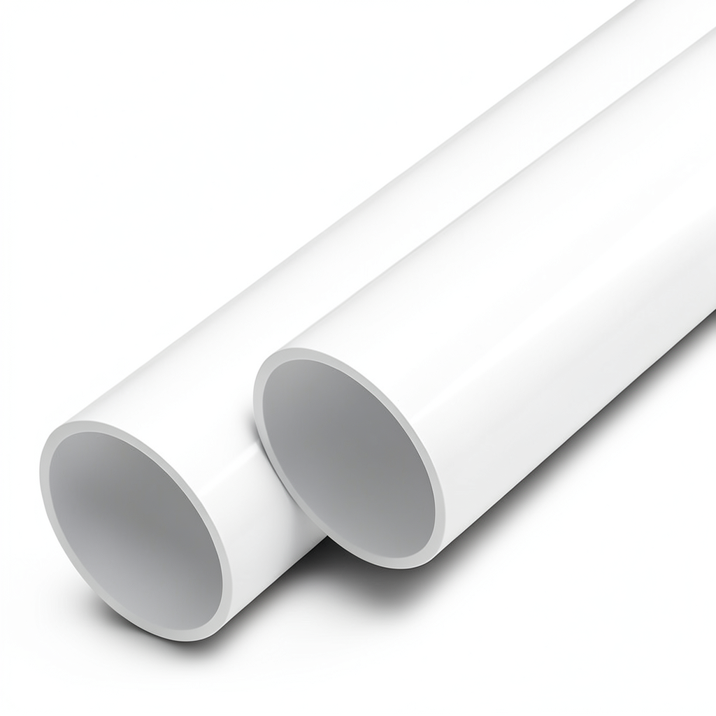 أنابيب UPVC ضغط اسمي 21.7 بار مقاس 6 إنش سمك 12.5 مم لون أبيض
