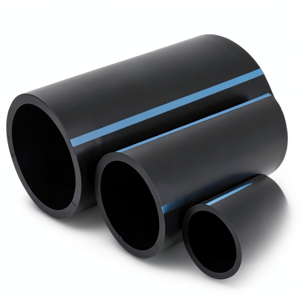 أنابيب HDPE الوطني ضغط 12.5 بار قطر خارجي 110 مم سمك 5.3 مم أسود