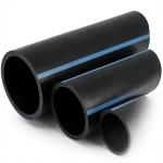 مواسير HDPE الوطني لشبكات المياه ضغط 8 بار قطر خارجي 40 مم سمك 1.6 مم لون أسود
