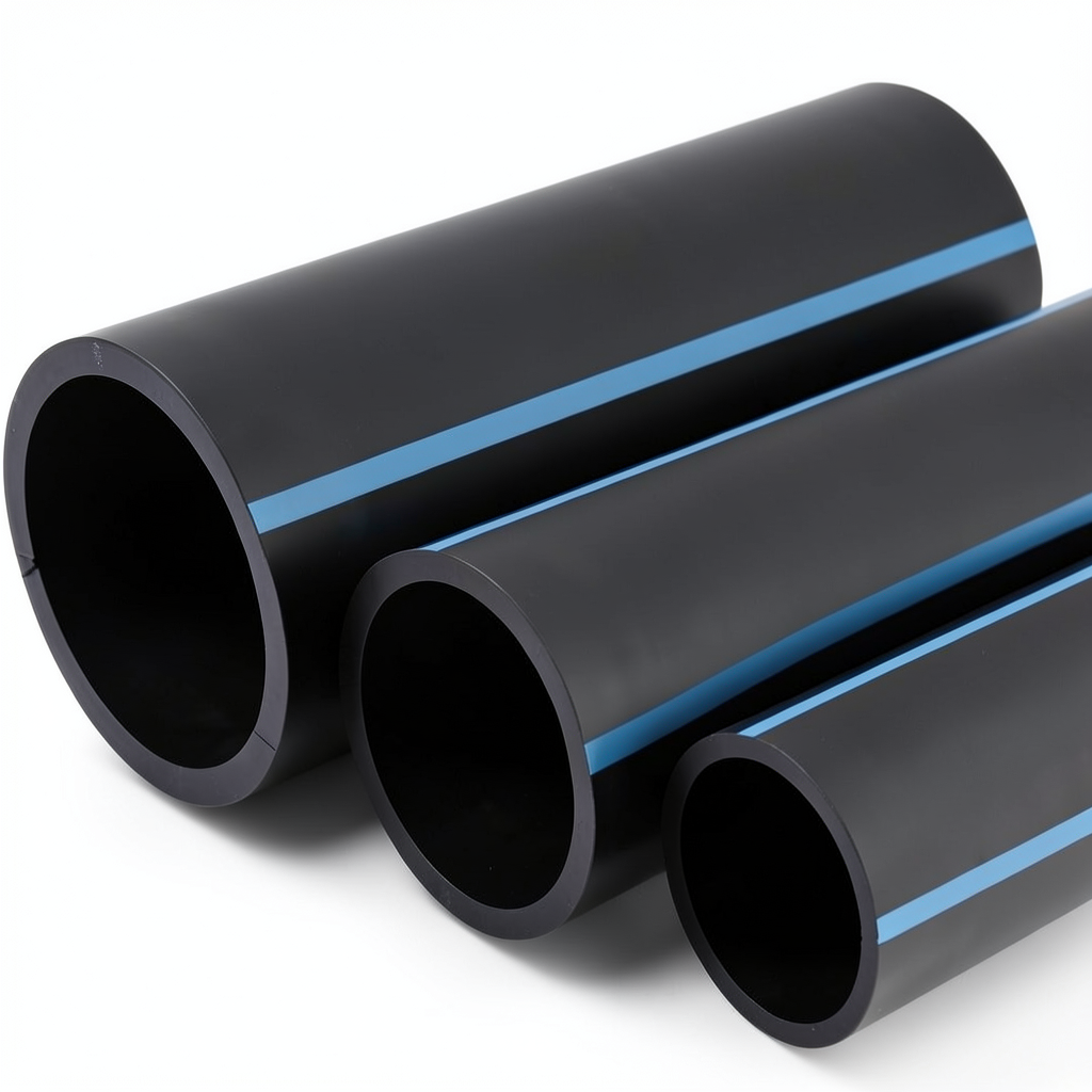 NPF HDPE Pipes Pressure 8 Bar Outside Diameter 50 mm Thickness 2 mm Black