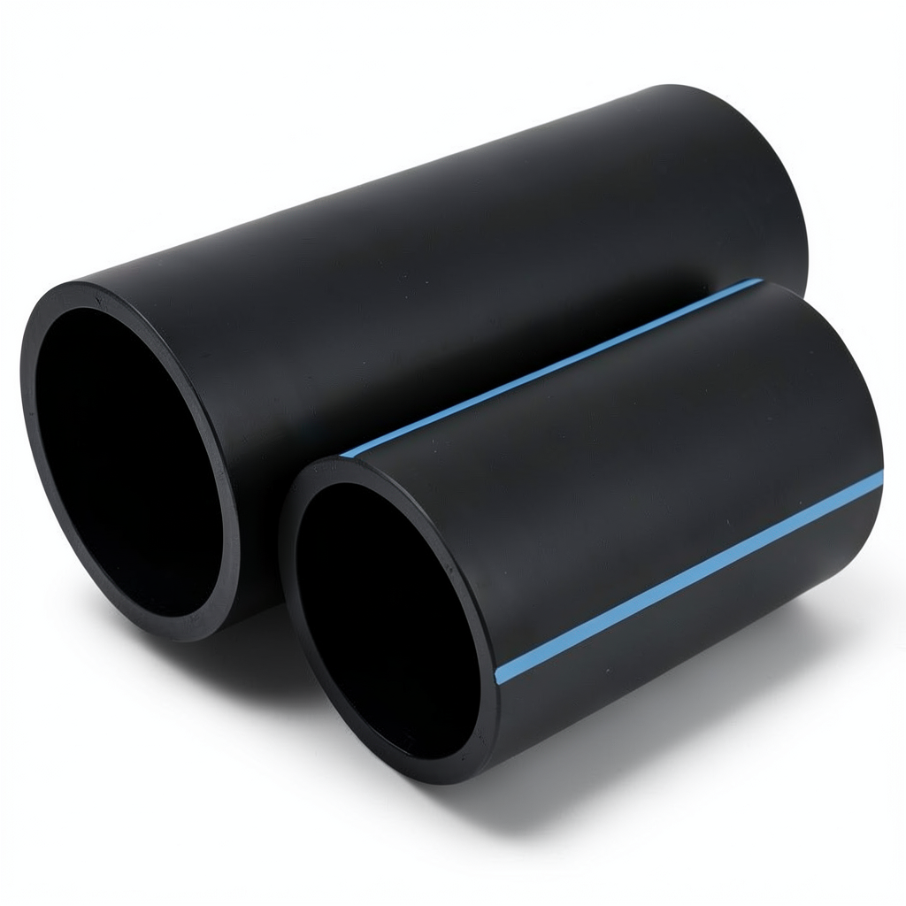 مواسير HDPE الوطني لشبكات المياه ضغط 8 بار قطر خارجي 63 مم سمك 2.5 مم لون اسود