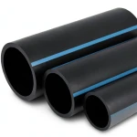 أنابيب HDPE الوطني 125 مم قطر خارجي، سمك 6 مم، ضغط 12.5 بار، لون أسود