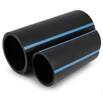أنابيب HDPE الوطني لشبكات المياه ضغط 8 بار قطر خارجي 75 مم سمك 2.9 مم لون أسود