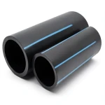 أنابيب HDPE لشبكات المياه ضغط 8 بار قطر خارجي 90 مم سمك 3.5 مم لون أسود
