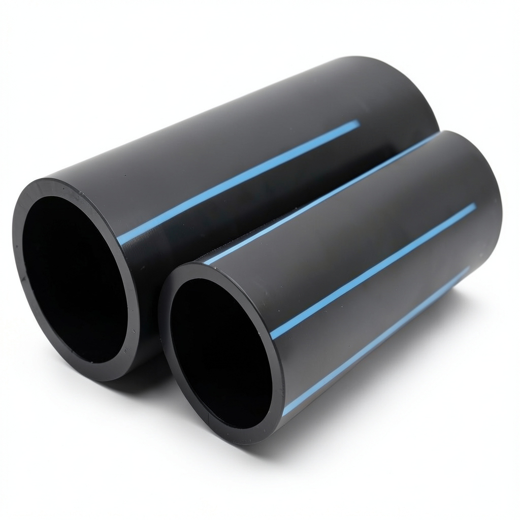 أنابيب HDPE لشبكات المياه ضغط 8 بار قطر خارجي 90 مم سمك 3.5 مم لون أسود
