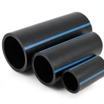 أنابيب HDPE لشبكات المياه ضغط 8 بار قطر خارجي 90 مم سمك 3.5 مم لون أسود