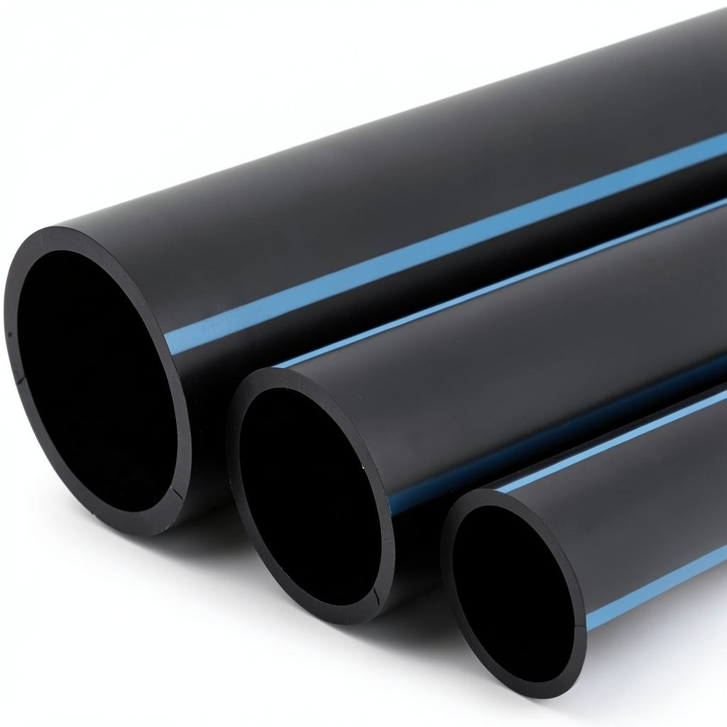 أنابيب HDPE الوطني ضغط 12.5 بار قطر 160 مم سمك 7.7 مم أسود