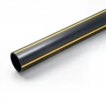 HDPE Plastic Pipe  PN 4.8 Bar [PE 80] OD 450 mm Thickness 25.6 mm Color Black with Yellow Stripes | Almona Factory