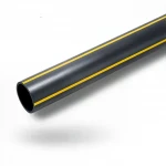HDPE Plastic Pipe  PN 4.8 Bar [PE 80] OD 500 mm Thickness 28.4 mm Color Black with Yellow Stripes | Almona Factory