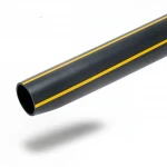 HDPE Plastic Pipe  PN 4.8 Bar [PE 80] OD 560 mm Thickness 31.9 mm Color Black with Yellow Stripes | Almona Factory