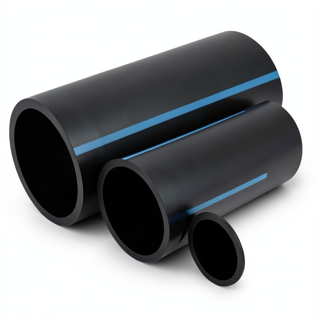 أنابيب HDPE الوطني ضغط 10 بار قطر خارجي 315 مم سمك 12.1 مم لون أسود