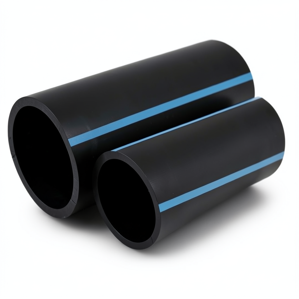 NPF HDPE Pipes for Water Networks Pressure 10 Bar Outside Diameter 90 mm Thickness 4.3 mm Black