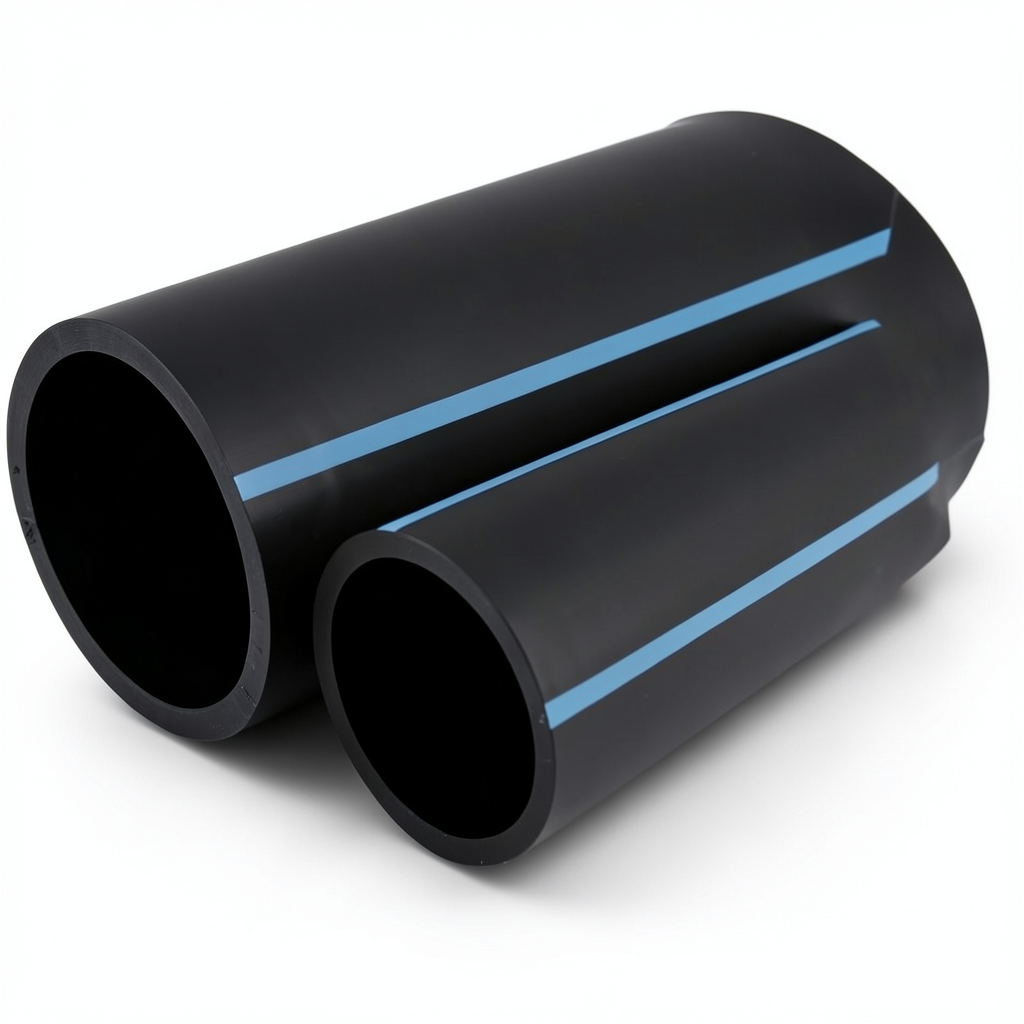 NPF HDPE Pipes for Water Networks Pressure 8 Bar Outside Diameter 63 mm Thickness 2.5 mm Black