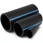 أنابيب HDPE الوطني 125 مم قطر خارجي، سمك 6 مم، ضغط 12.5 بار، لون أسود