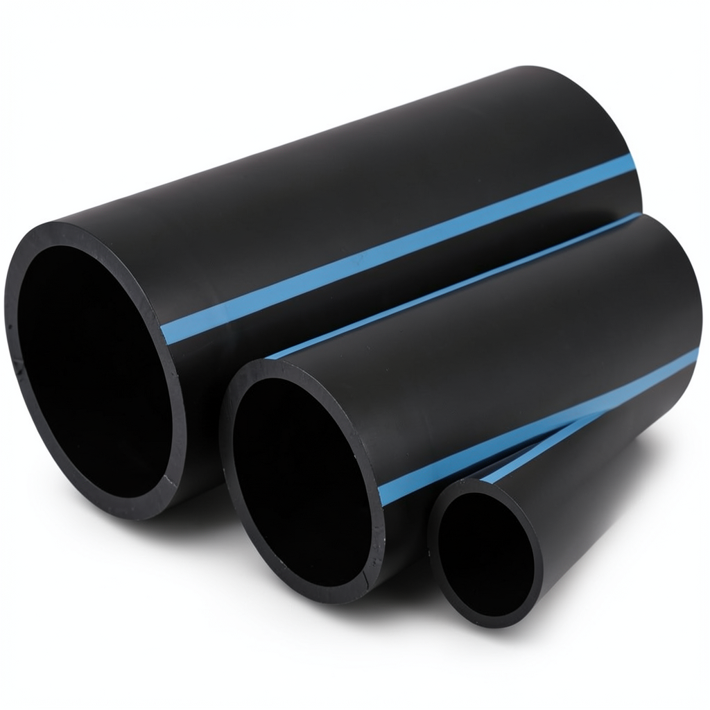 NPF HDPE Pipes 125 mm OD, 6 mm Thickness, 12.5 Bar Pressure, Black