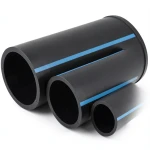 أنابيب HDPE الوطني لشبكات المياه ضغط 8 بار قطر خارجي 75 مم سمك 2.9 مم لون أسود