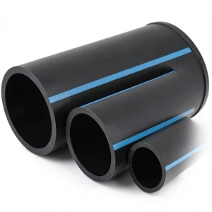أنابيب HDPE الوطني لشبكات المياه ضغط 8 بار قطر خارجي 75 مم سمك 2.9 مم لون أسود