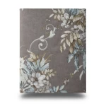 Italian Wallpaper Floral Design 10m x 1.06m Dark Beige, Model 82863