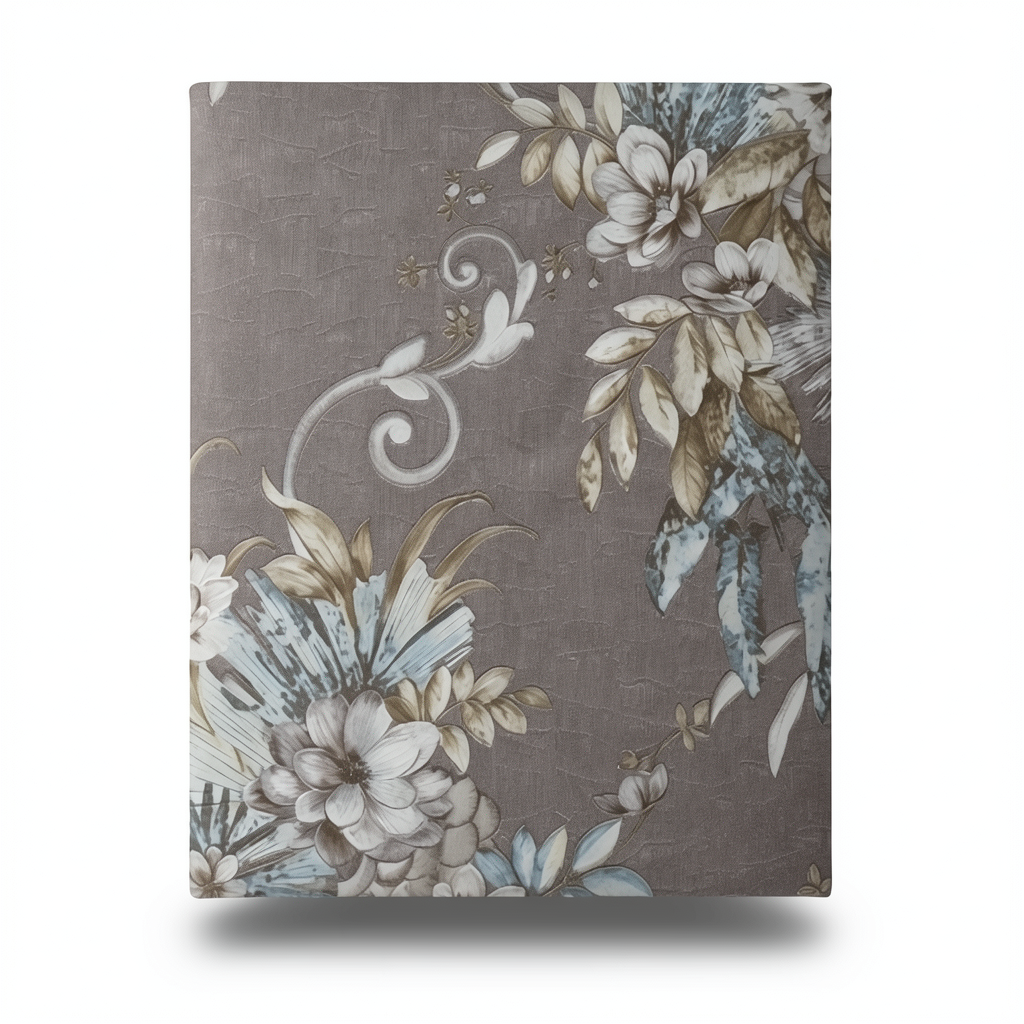Italian Wallpaper Floral Design 10m x 1.06m Dark Beige, Model 82863