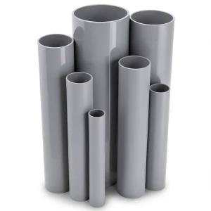 مواسير UPVC ضغط 21.7 بار مقاس 1/2 إنش سمك 1.6 مم لون رمادي