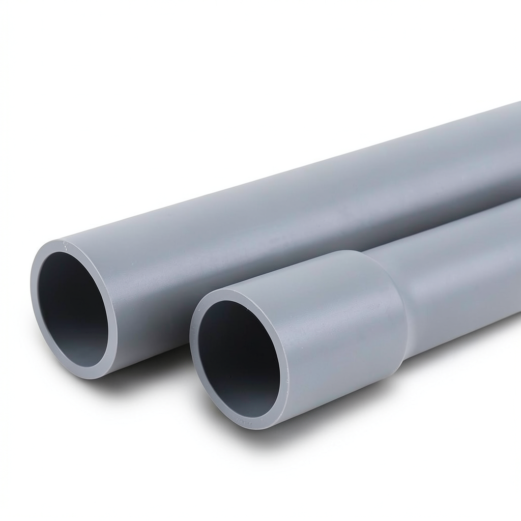 UPVC Pipes Nominal Pressure 2 Bar Outside Diameter 180 mm Thickness 1.80 mm Gray