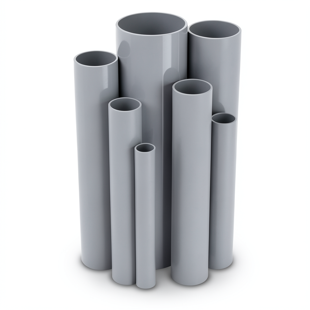 UPVC Pipes Nominal Pressure 21.7 Bar Size 1/2 inch Thickness 1.6 mm Gray