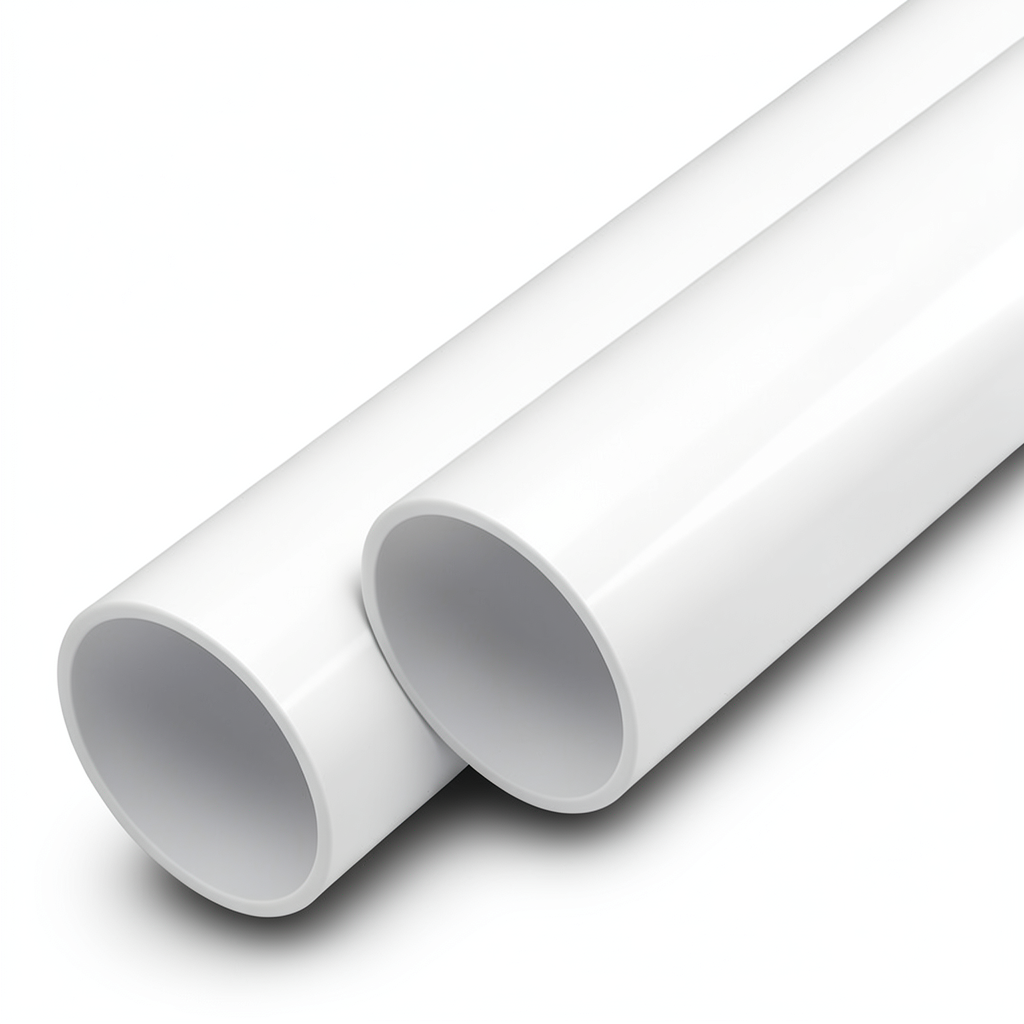 أنابيب UPVC ضغط اسمي 9 بار مقاس 3 إنش سمك 3.5 مم أبيض