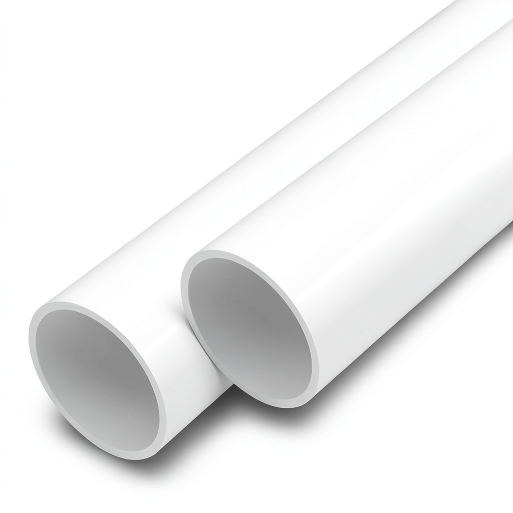 أنابيب UPVC ضغط اسمي 9 بار مقاس 2 إنش سمك 2.5 مم لون أبيض
