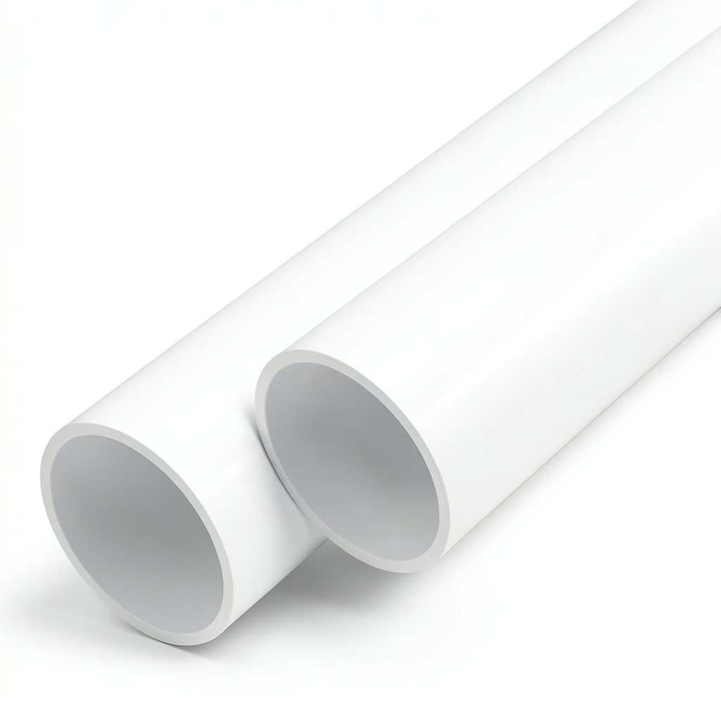 أنابيب UPVC ضغط اسمي 9 بار مقاس 6 إنش سمك 6.6 مم لون أبيض