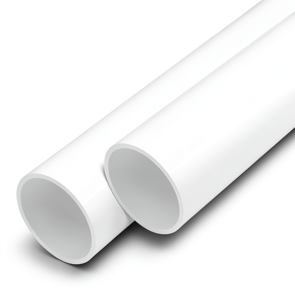 أنابيب UPVC ضغط اسمي 9 بار مقاس 8 إنش سمك 7.8 مم لون أبيض