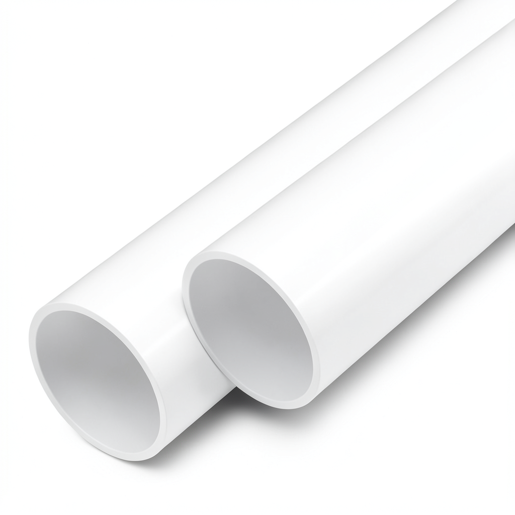 أنابيب UPVC ضغط اسمي 9 بار مقاس 6 إنش سمك 6.6 مم لون أبيض
