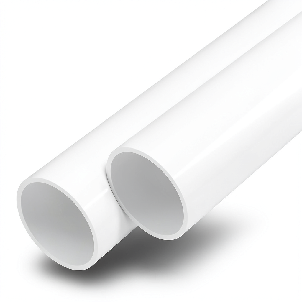 أنابيب UPVC ضغط اسمي 12 بار مقاس 2 إنش سمك 3.1 مم لون أبيض