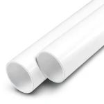 أنابيب UPVC ضغط اسمي 12 بار مقاس 1/2 1 إنش سمك 2.5 مم لون أبيض