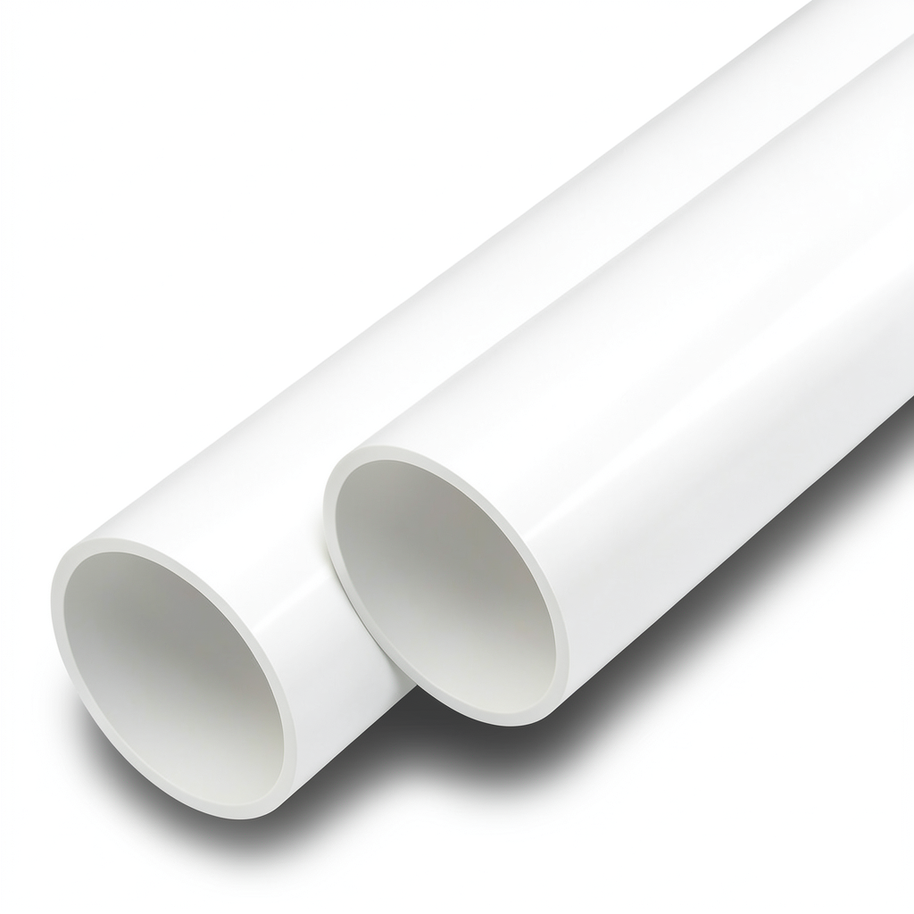أنابيب UPVC ضغط 12 بار مقاس 8 إنش سمك 10.3 مم لون أبيض