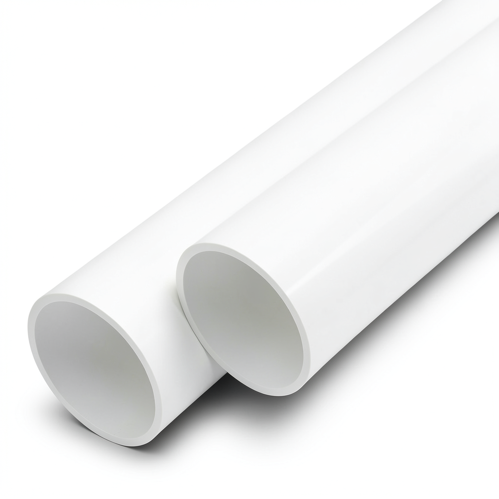 أنابيب UPVC ضغط 12 بار مقاس 8 إنش سمك 10.3 مم لون أبيض
