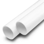 مواسير UPVC ضغط اسمي 15 بار مقاس 1/2 1 إنش سمك 3.1 مم لون أبيض