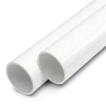 مواسير UPVC ضغط اسمي 15 بار مقاس 1/2 1 إنش سمك 3.1 مم لون أبيض
