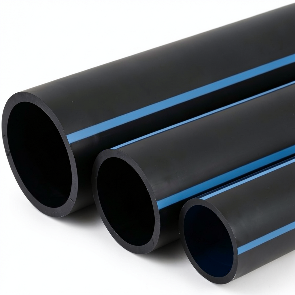 مواسير HDPE الوطني لشبكات المياه ضغط 12.5 بار قطر خارجي 75 مم سمك 4.5 مم لون اسود
