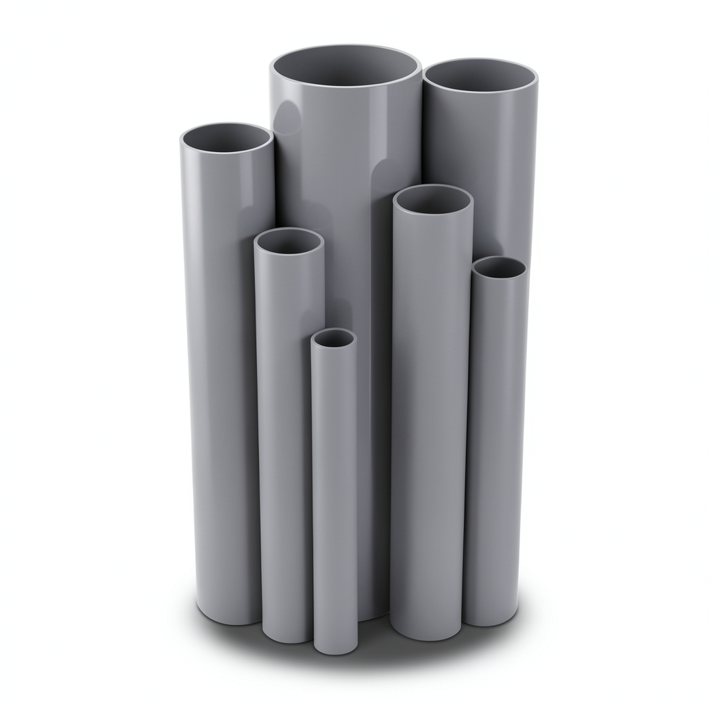 UPVC Pipes Nominal Pressure 21.7 Bar Size 1/2 inch Thickness 1.6 mm Gray