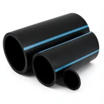 مواسير HDPE الوطني لشبكات المياه ضغط 16 بار قطر خارجي 125 مم سمك 7.4 مم أسود
