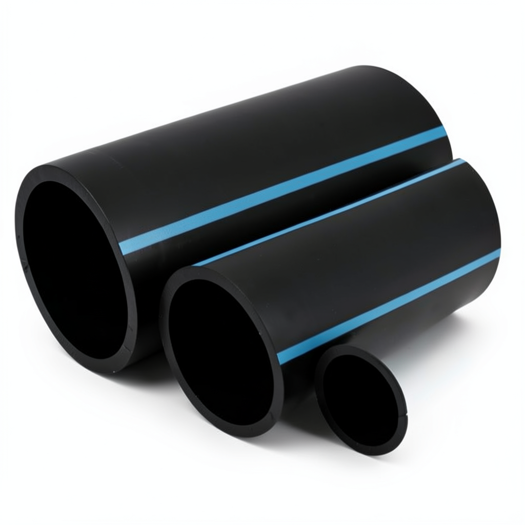 مواسير HDPE الوطني لشبكات المياه ضغط 16 بار قطر خارجي 125 مم سمك 7.4 مم أسود