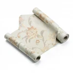  Wall decoration floral design, size 10 m x 0.73 m, pale beige color, model 2409
