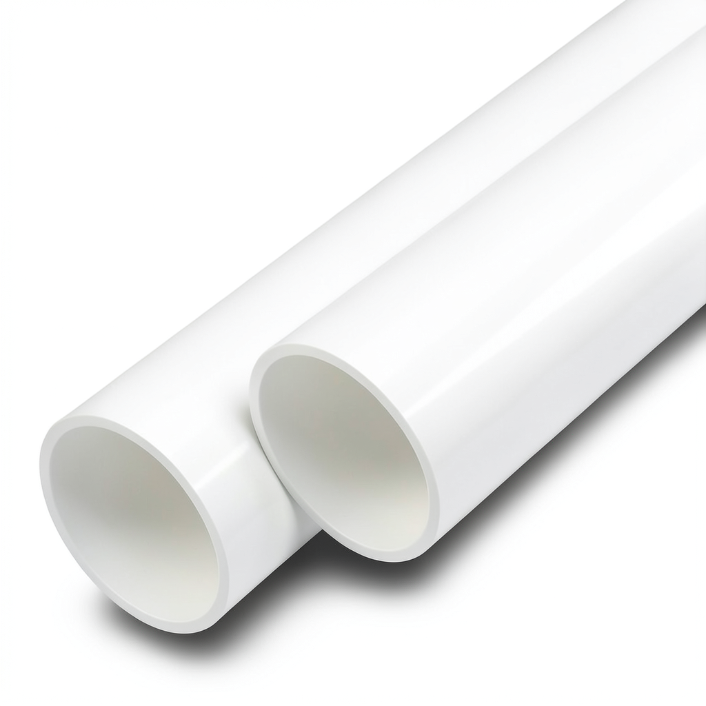 أنابيب UPVC ضغط اسمي 9 بار مقاس 2 إنش سمك 2.5 مم لون أبيض