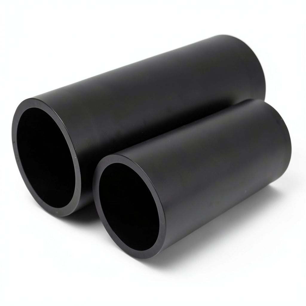 أنابيب HDPE الوطني ضغط 12.5 بار قطر 200 مم سمك 9.6 مم أسود